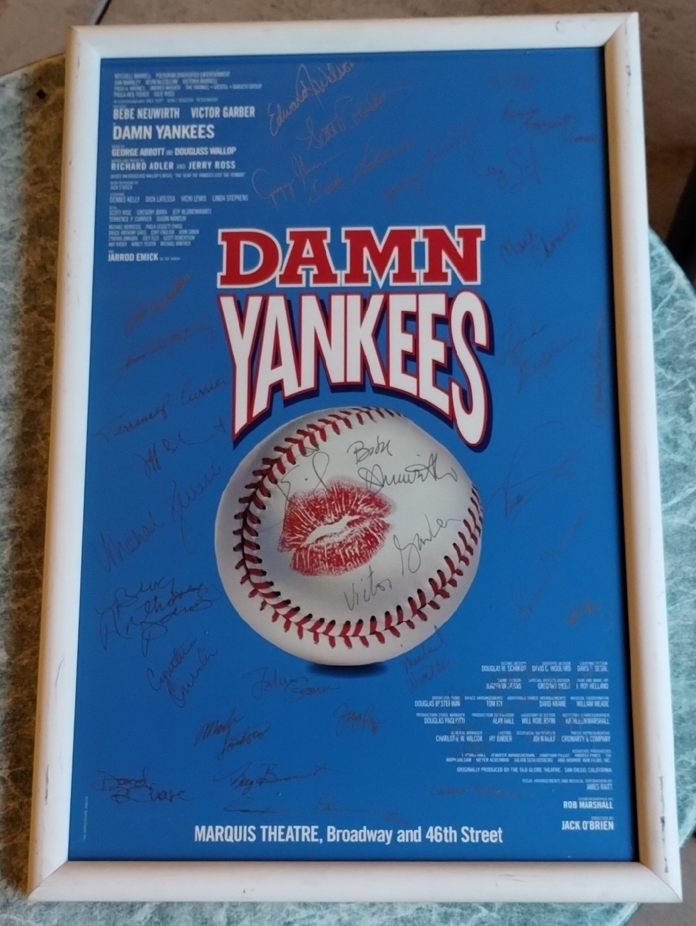 Damn Yankees Broadway Play Poster Framed